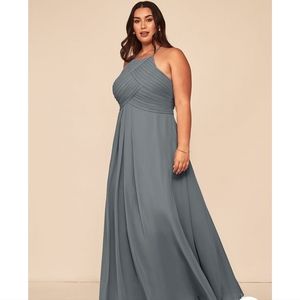 Azazie Ginger Bridesmaid dress in Steel Grey ALTERED